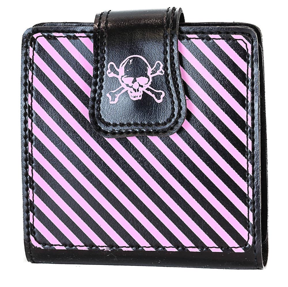 WSK401BK/PK SKULL STRIPE WALLET