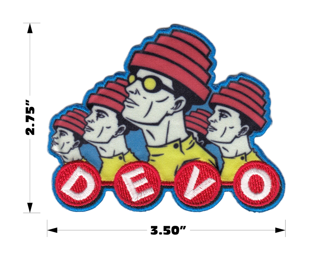 Patch - Devo Group in Hats - 80s New Wave Rock Music Band
