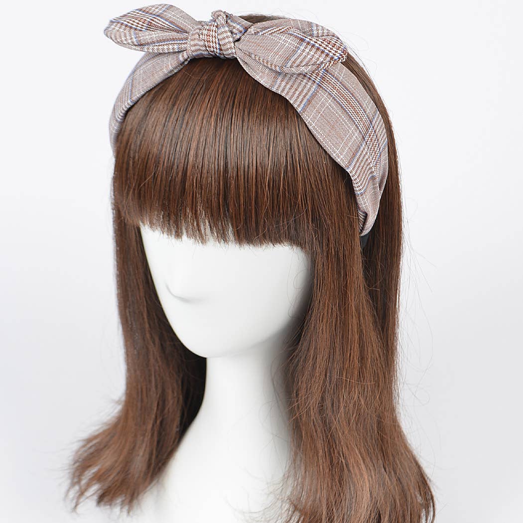 Plaid Braided Headband