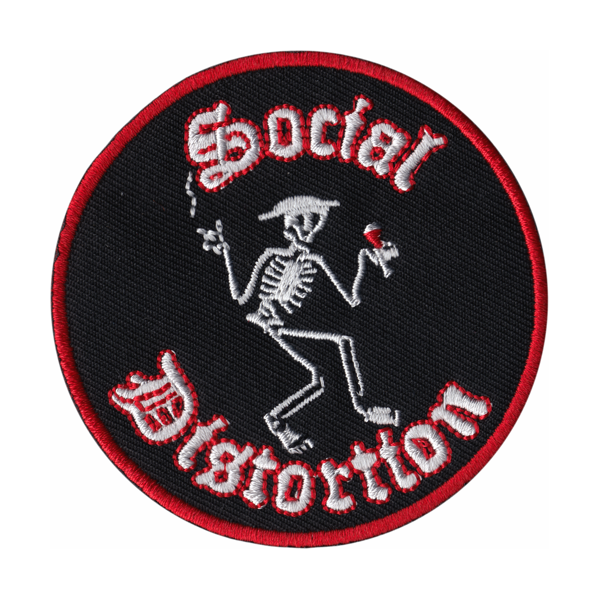 Patch - Social Distortion Skeleton Wine Glass Punk Rock Band