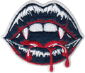 Patch - Vampire Bloody Lips Mouth - Halloween Goth Horror