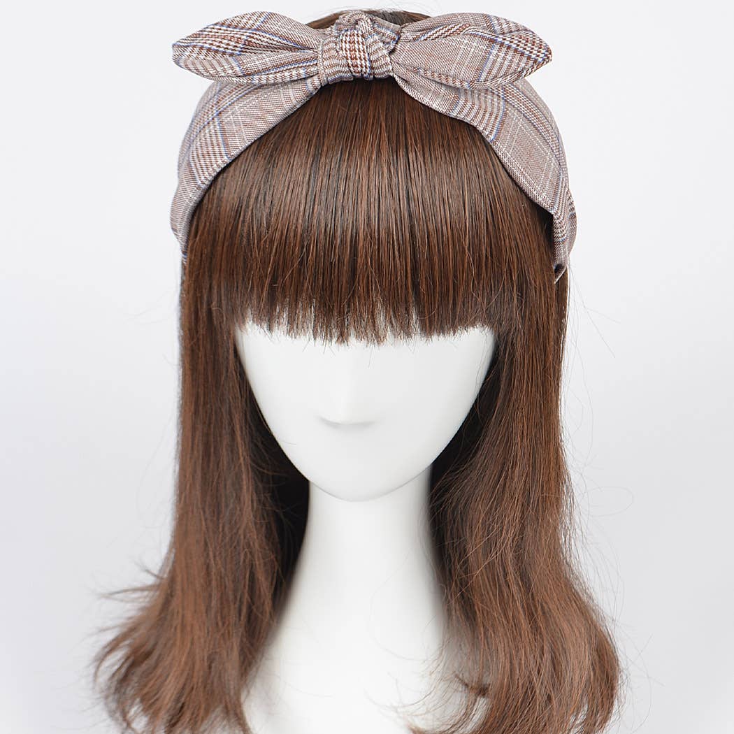 Plaid Braided Headband