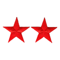 Set of 2 Patches - 1.63" Red Star Military Punk Rock Costume