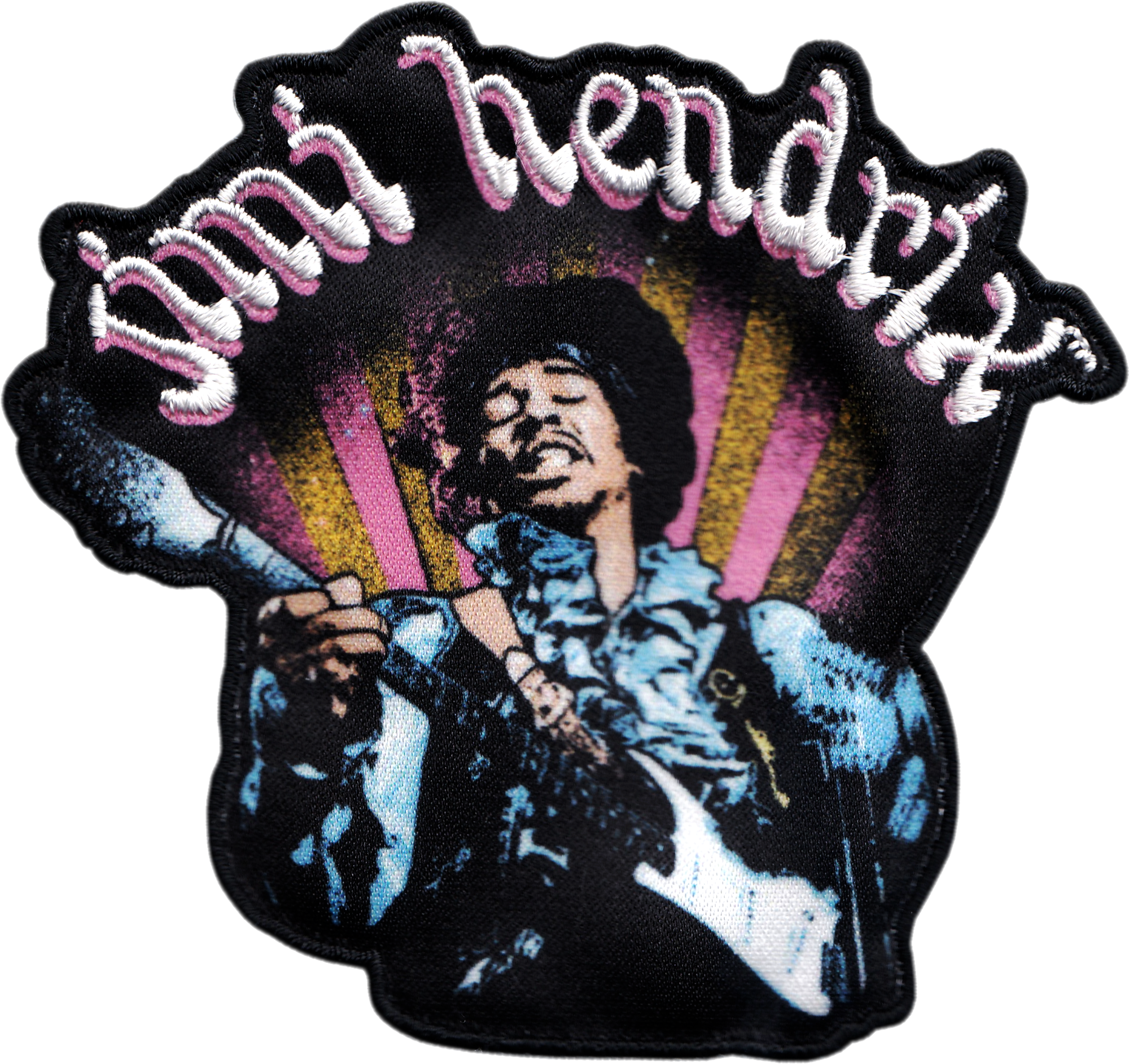 Patch - Jimi Hendrix on Guitar - 1960s Rock Music Band