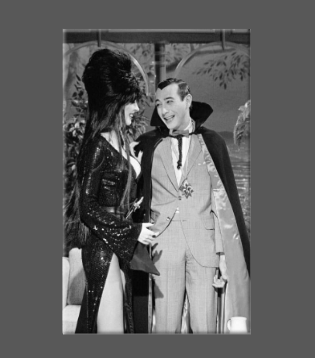 ELVIRA AND PEE WEE, Magnet, Button, Mirror, HALLOWEEN