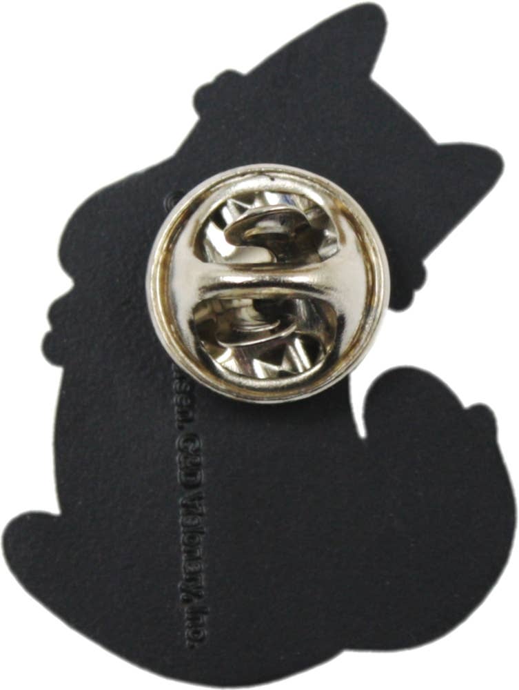Enamel Pin - Sarah's Scribbles - Black Cat Laying Belly Up