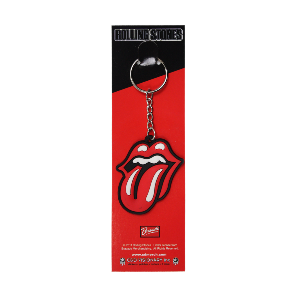 Rolling Stones Rubber Keychain - Tongue Logo