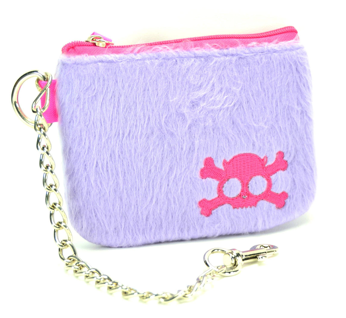 WSK70OPPL-FUR SKULL PURSE WALLET