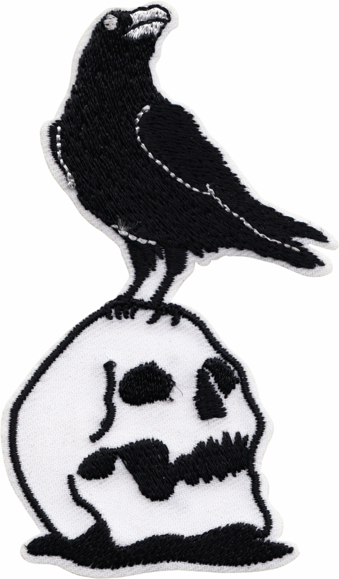 Patch - Bird - Raven On Skull - Gothic Halloween Horror Dark