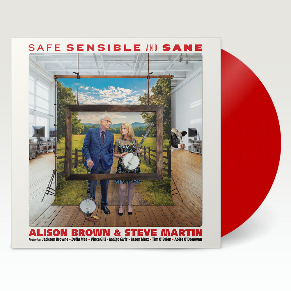 the album cover for Alison Brown / Steve Martin - Safe Sensible & Sane [Red]