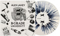 the album cover for Lahey - B-Grade University - Black & White Splatter Colored Vinyl