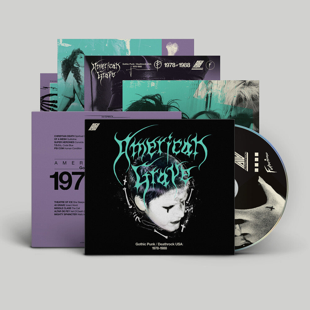 the album cover for American Grave (Gothic Punk Death Rock USA 78-88) - American Grave (Gothic Punk Death Rock USA 78-88)