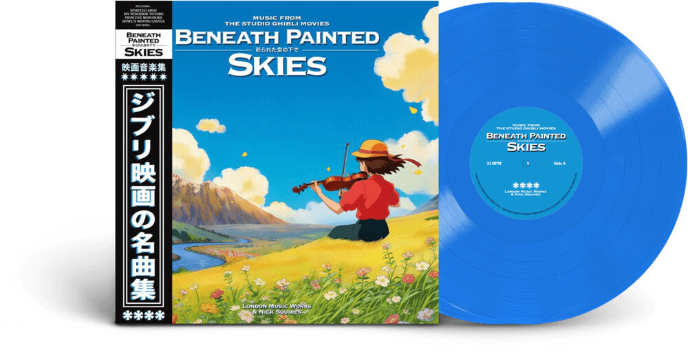 the album cover for London Music Works - Beneath Painted Skies: Studio Ghibli Movies [Color]