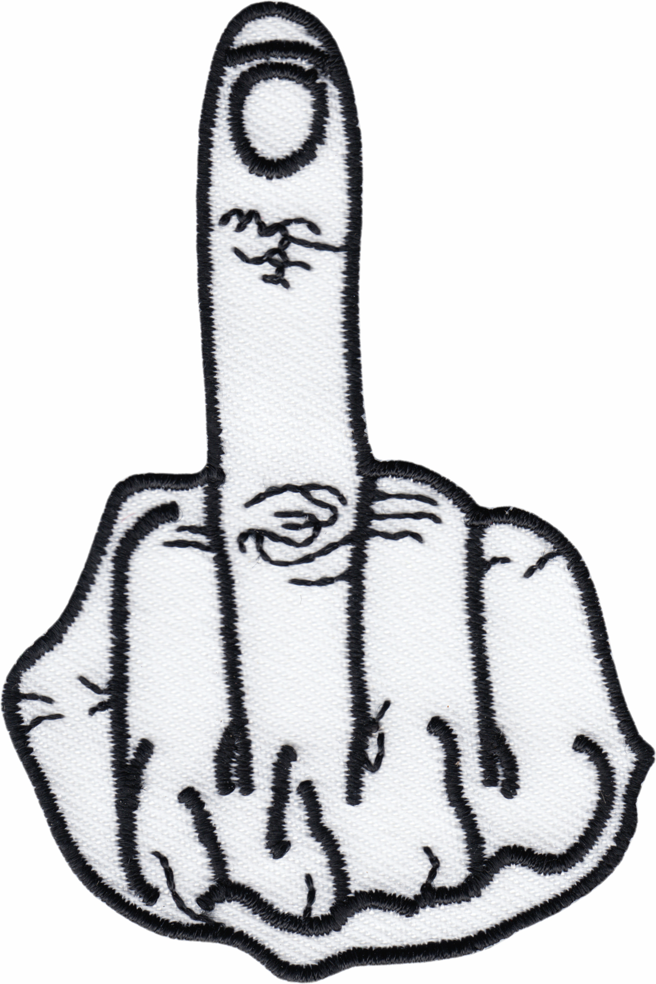 Patch - Middle Finger - Punk Rock "Eff You" Biker Style - 3"