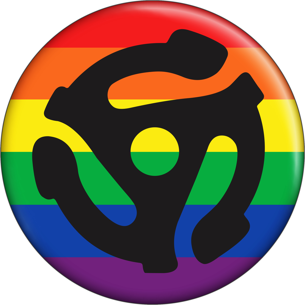 Magnet - 45 RPM Vinyl Record Adapter LGBT Gay Pride Rainbow