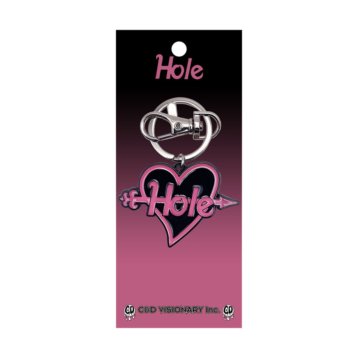 Metal Keychain - Hole Logo Grunge Punk Rock 1990s Music Band