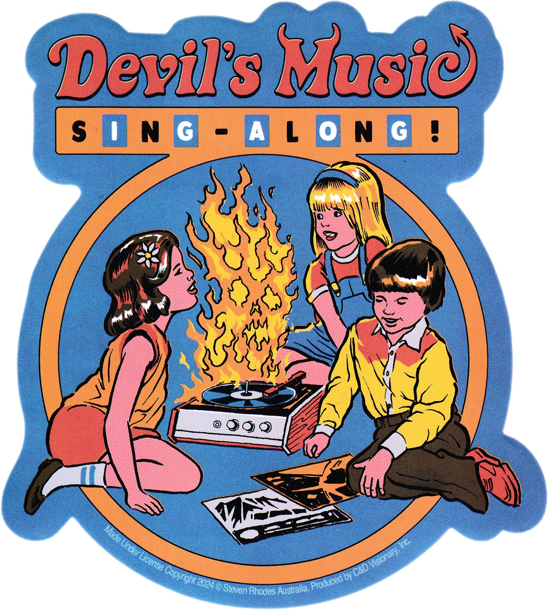 Sticker - Steven Rhodes - Devil's Music Sing-Along! Funny