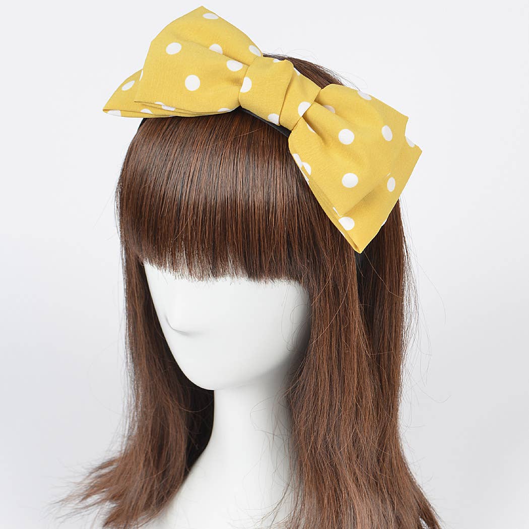 Polka Dot Ribbon Headband