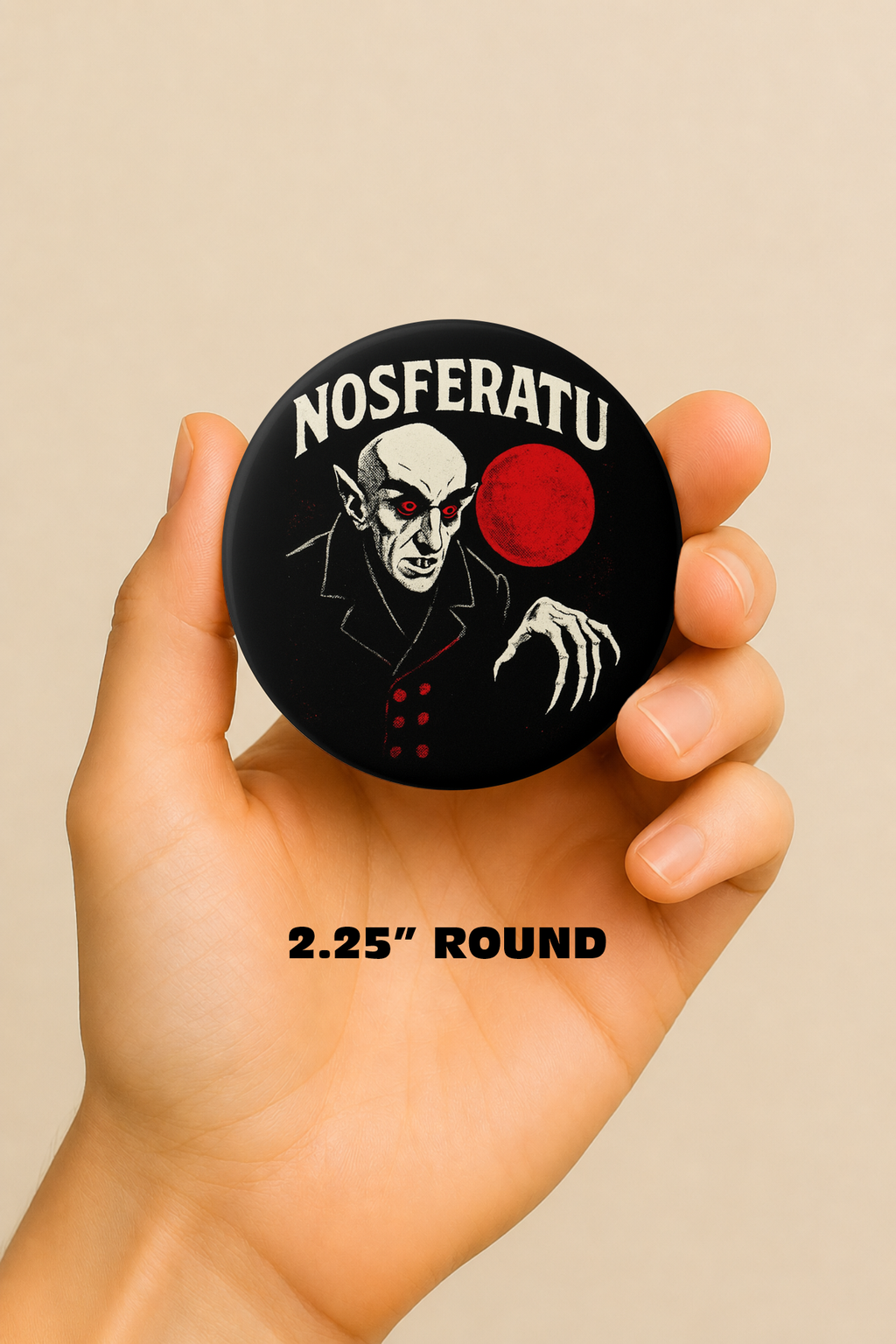 Compact Mirror - Nosferatu With Red Moon