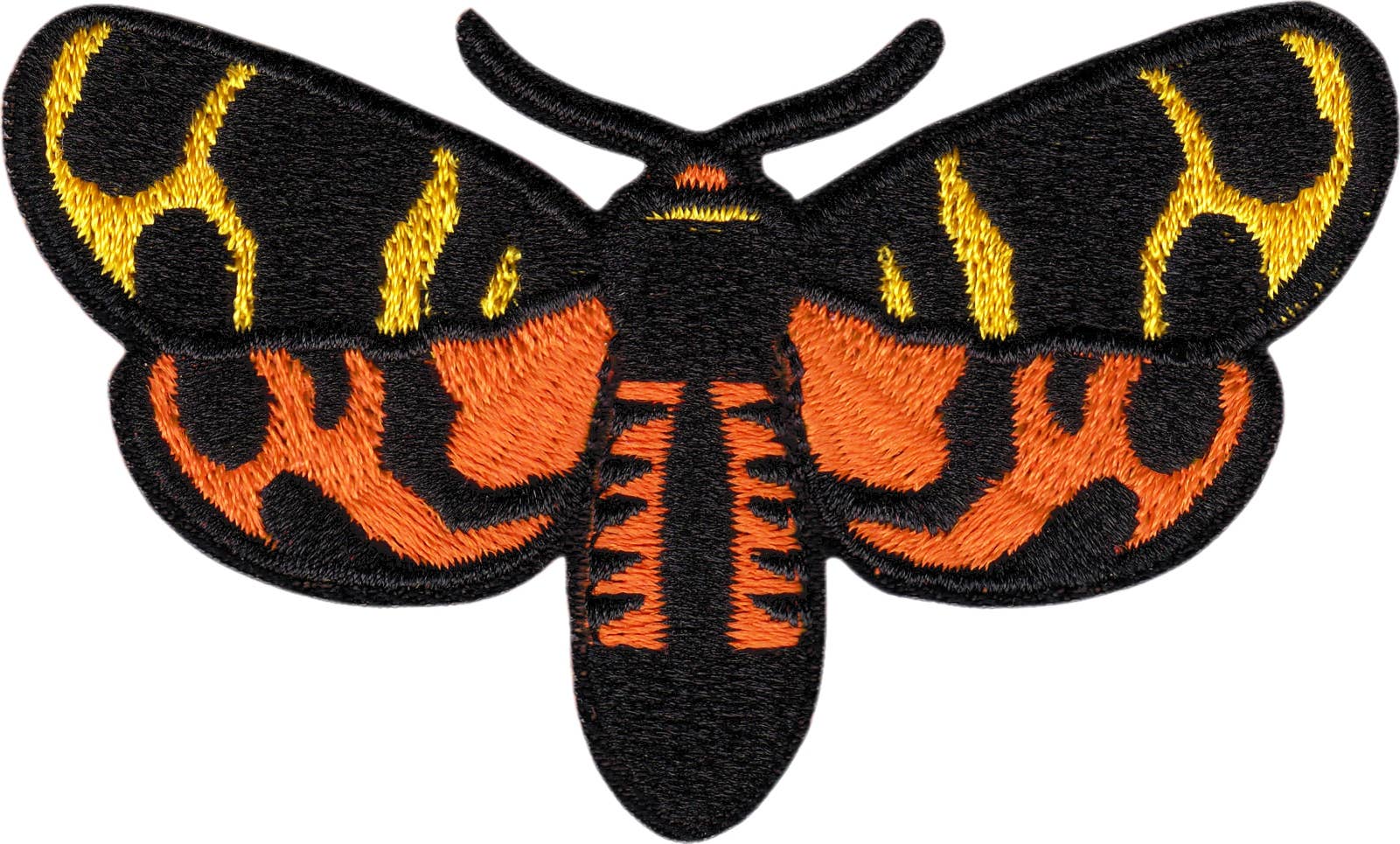 Patch - Moth - Black, Orange And Yellow