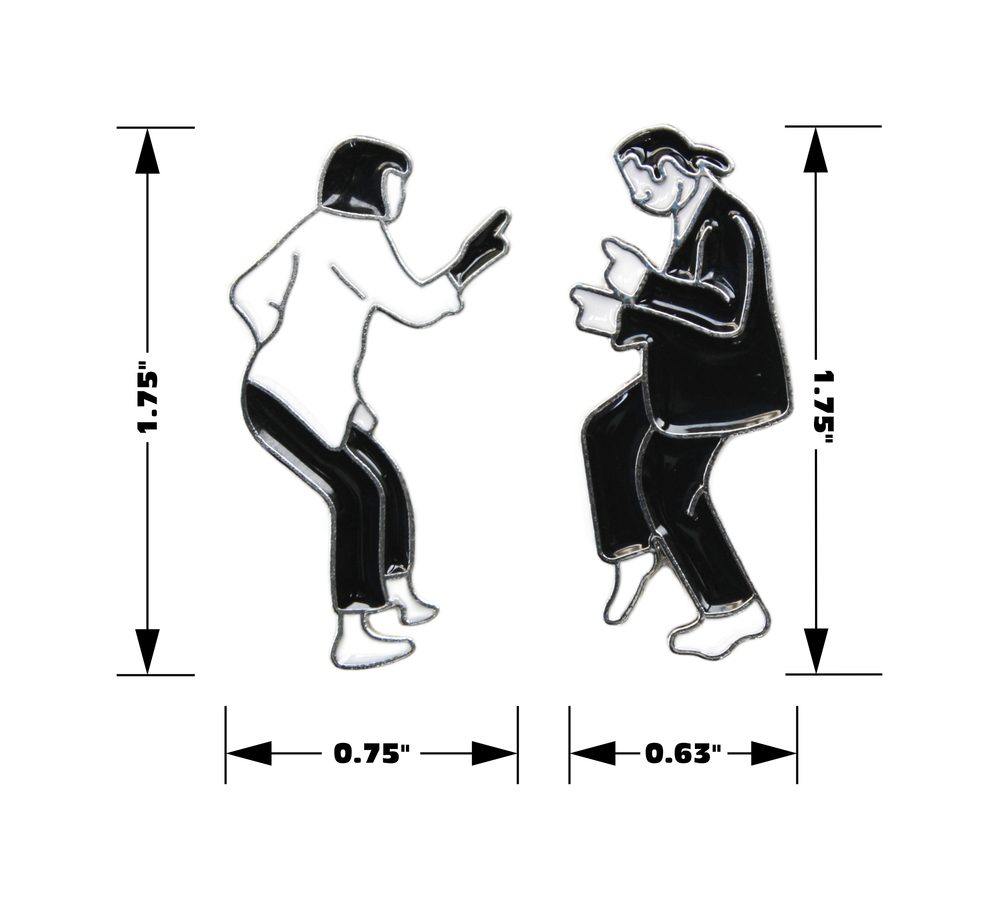 Enamel Pin Set - Dancing Uma & John Retro 1990s Pulp Movie