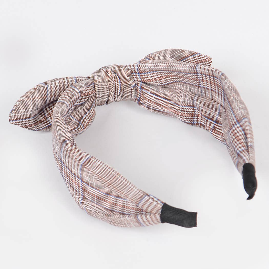 Plaid Braided Headband