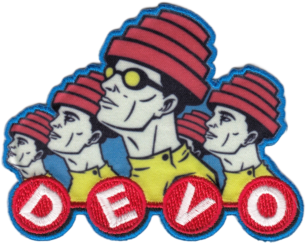 Patch - Devo Group in Hats - 80s New Wave Rock Music Band