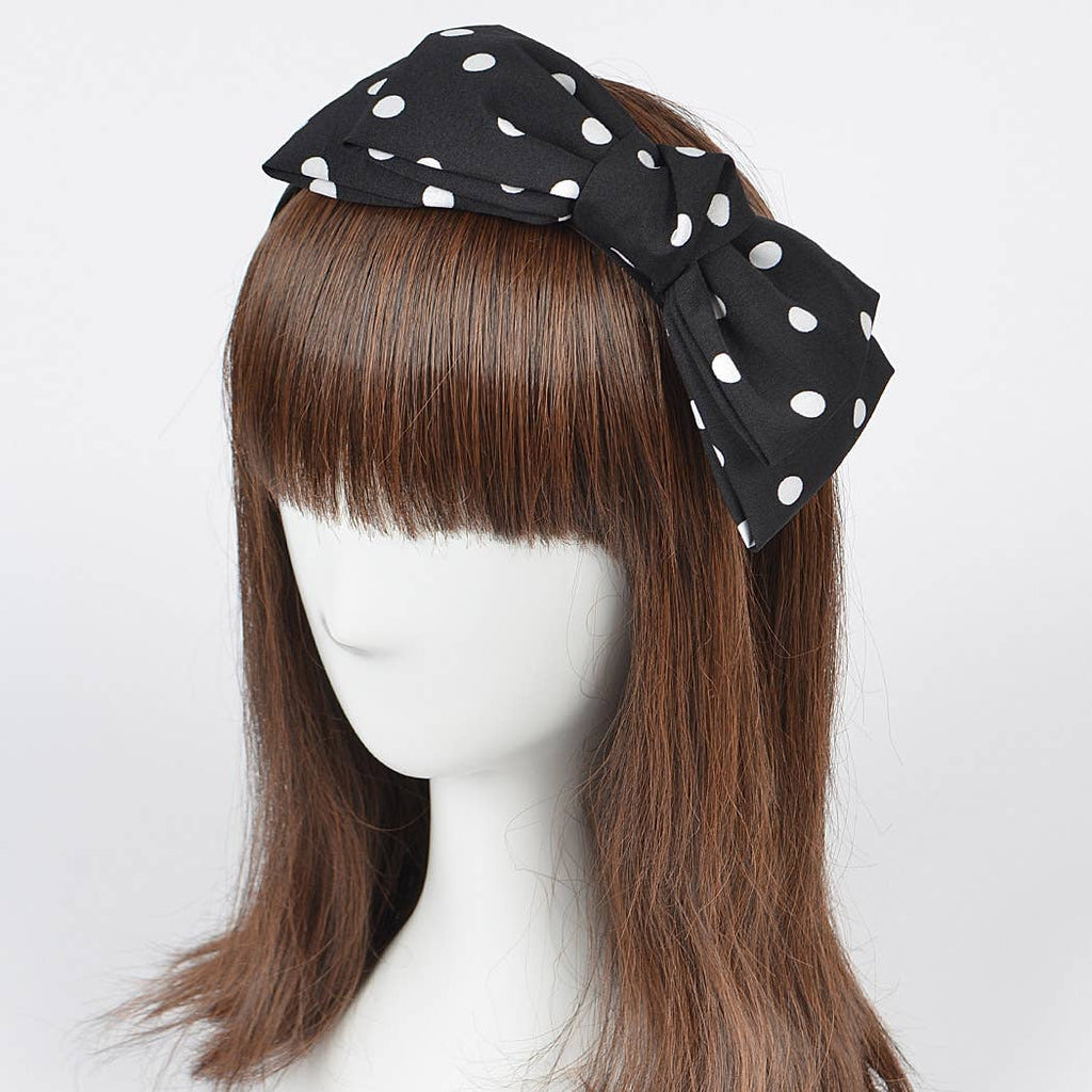 Polka Dot Ribbon Headband