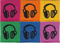 Patch - Headphones - Andy Warhol's Pop Art Style