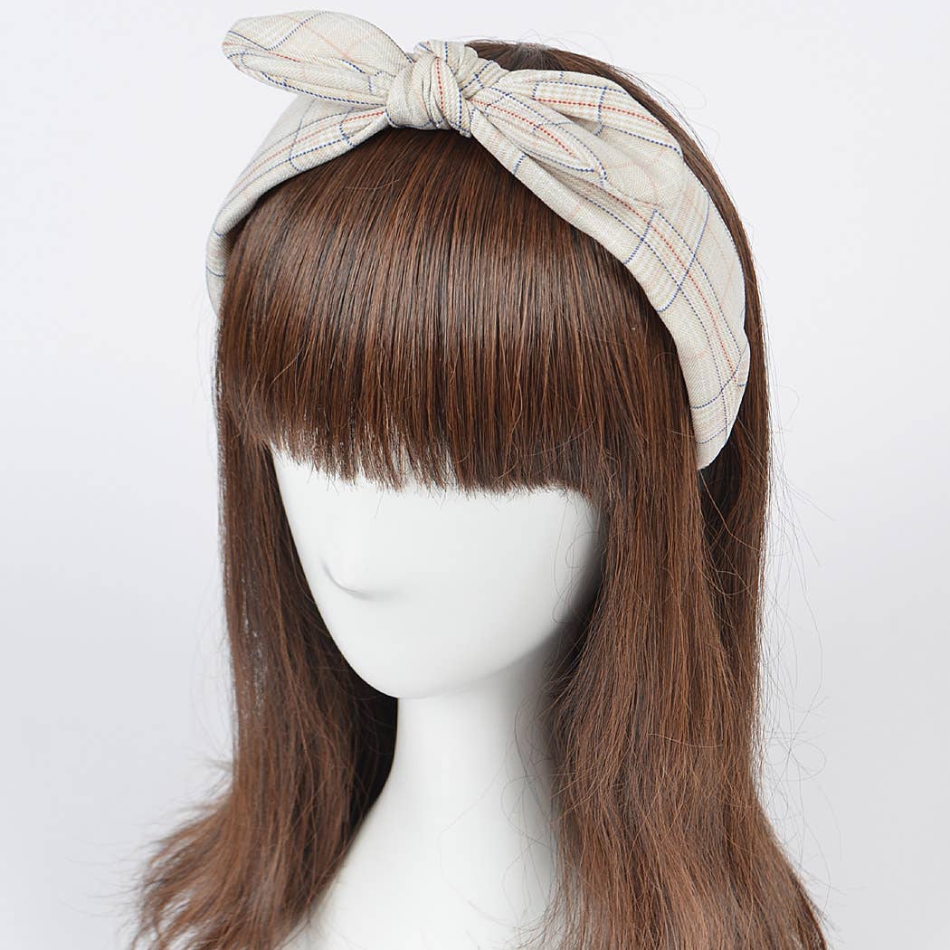 Plaid Braided Headband