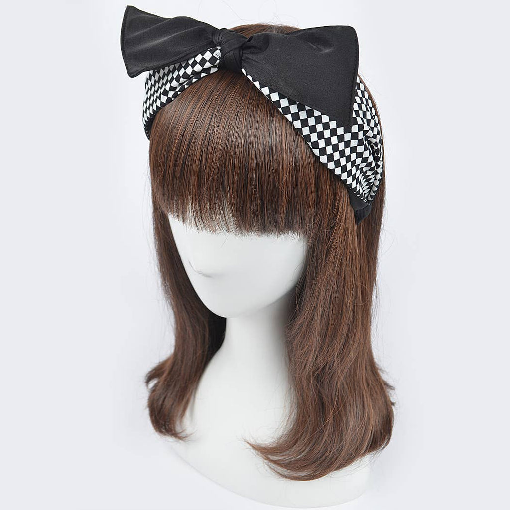 Mixed Material Bow Head Band