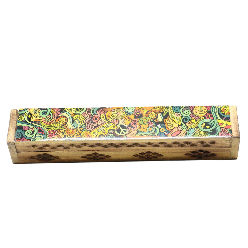 Incense Burner Box, Wooden - Love Art
