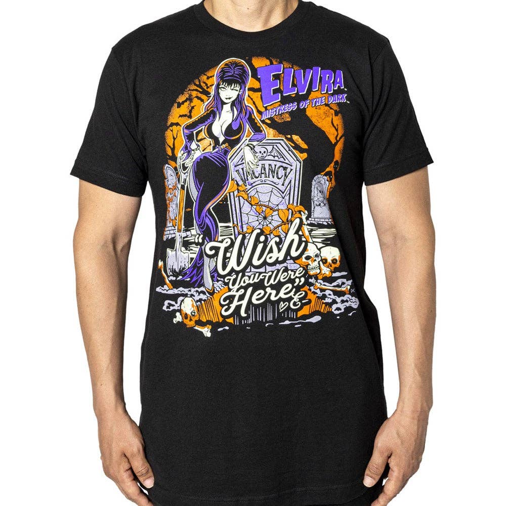 Elvira Wish You Were Here Mens T-Shirt