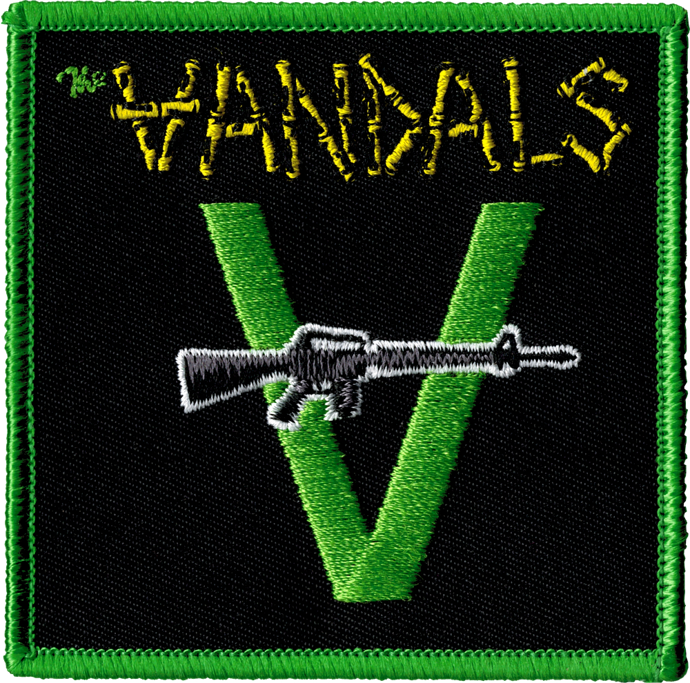Patch - The Vandals - "V" Gun Logo - Punk Rock Music Band