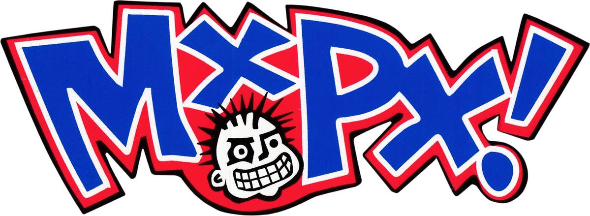Sticker - MxPx Logo With Cartoon Face - Vintage 1990s Stock