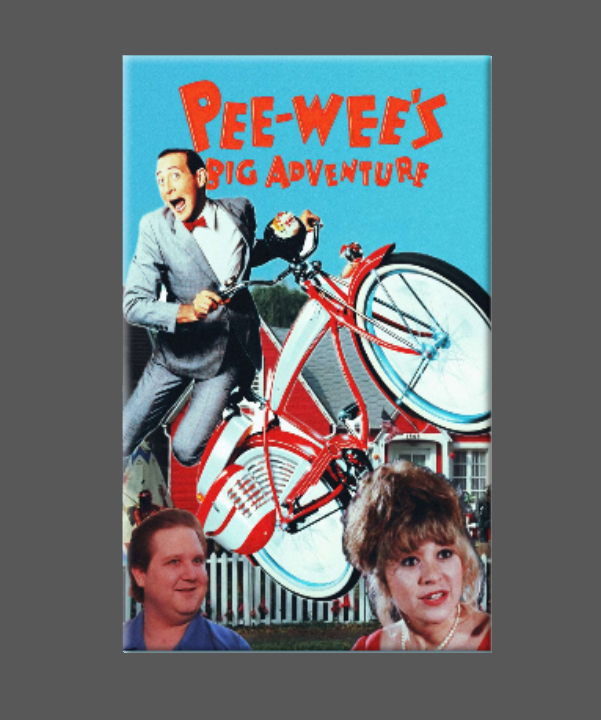 PEE WEES BIG ADVENTURE, Magnet, Button, Mirror, BLUE