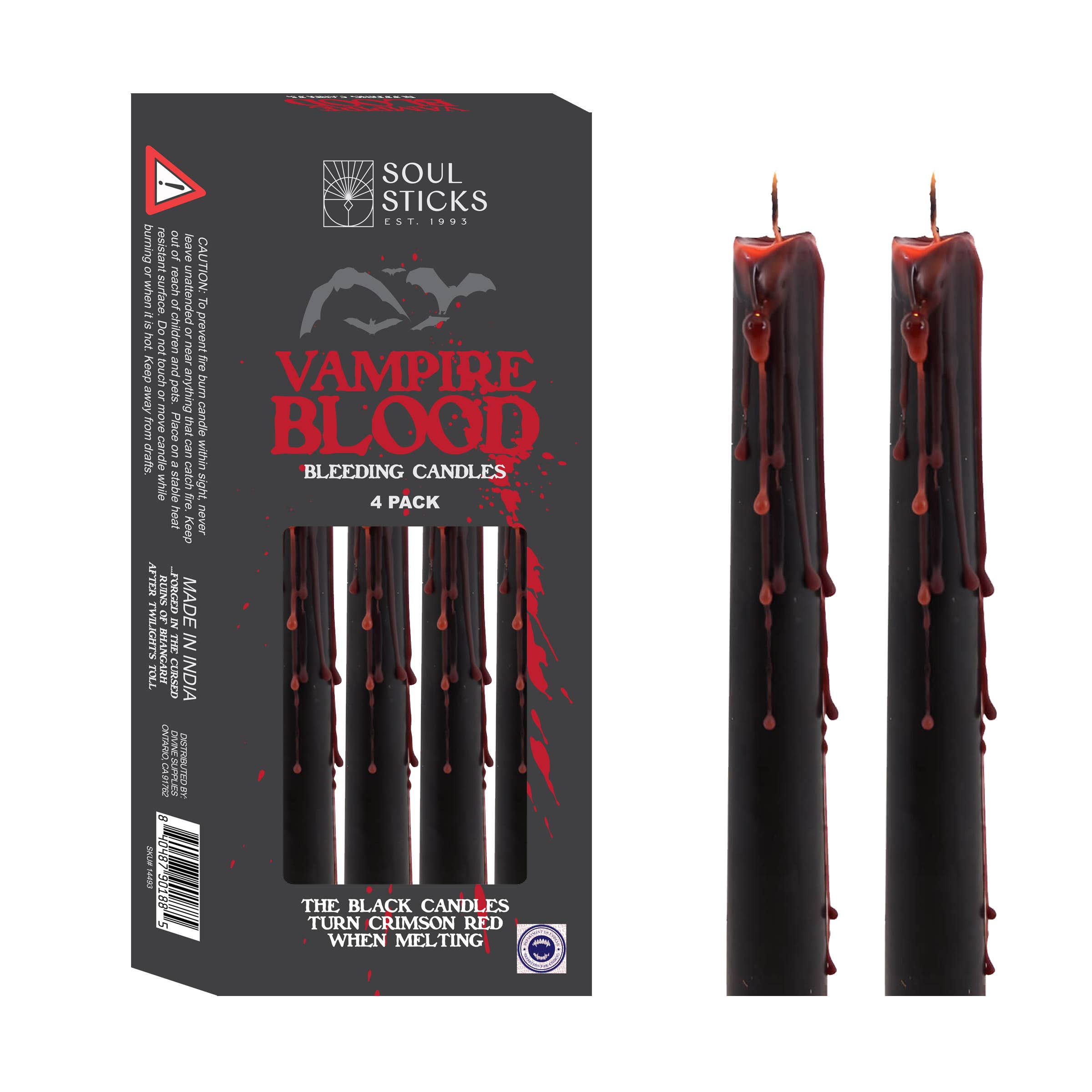 Candles - Vampire Blood Bleeding Set of 4 (10 in.)