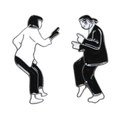 Enamel Pin Set - Dancing Uma & John Retro 1990s Pulp Movie