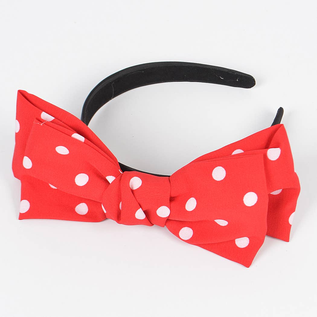 Polka Dot Ribbon Headband
