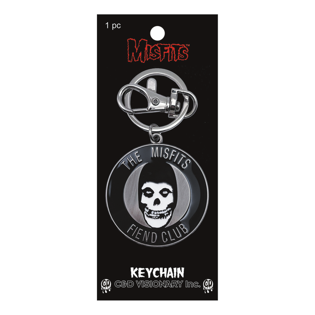 Metal Keychain - Misfits Fiend Club 80s Punk Rock Music Band