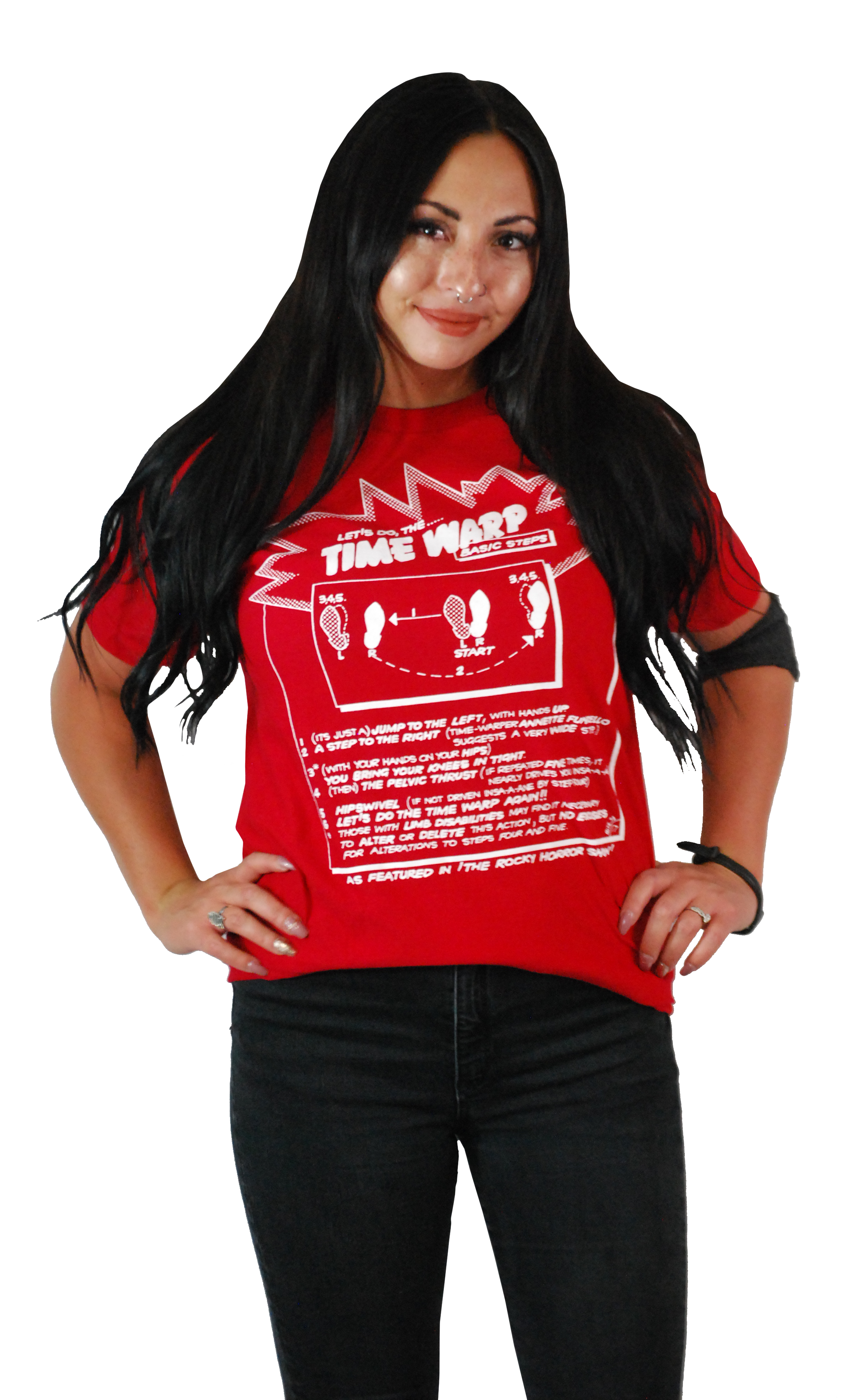 ROCKY HORROR PICTURE SHOW "TIME WARP" RED T-SHIRT