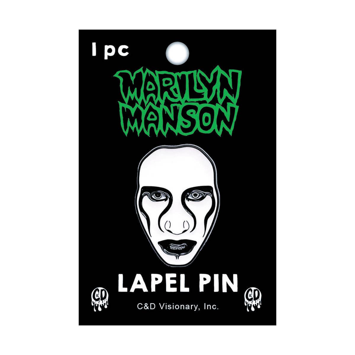 Enamel Pin - Marilyn Manson Defiant Face 90s Alt Rock Music