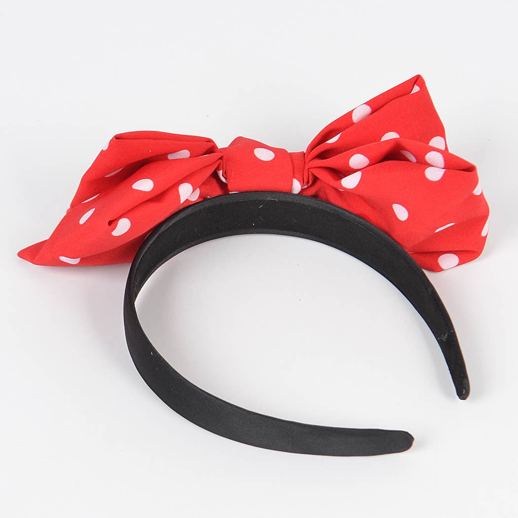 Polka Dot Ribbon Headband
