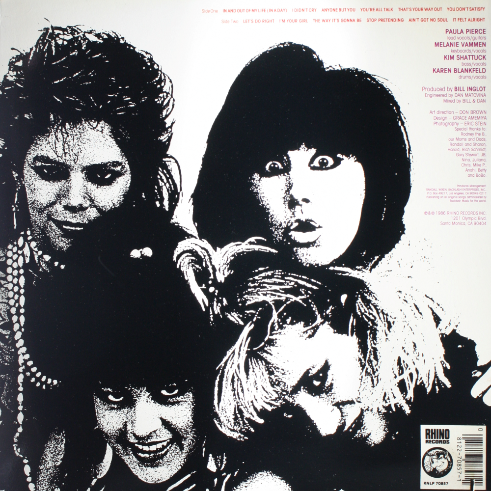 12" Vinyl LP Record - Pandoras - Stop Pretending Hard Rock