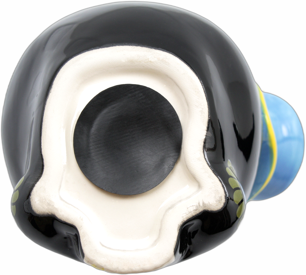 Money Bank Sourpuss Ceramic Sugar Skull & Top Hat Rockabilly
