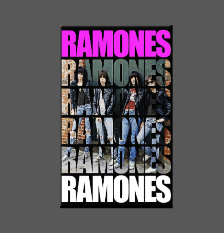 THE RAMONES, Magnet, Button, Mirror, Purple Poster