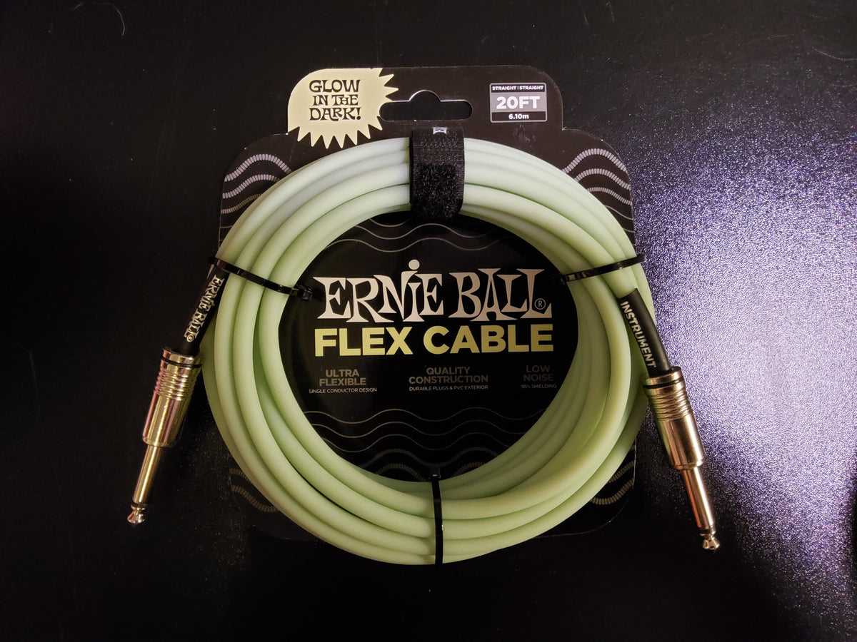 Ernie Ball Flex Cable - 20 ft. Glow in the Dark (6.10m)